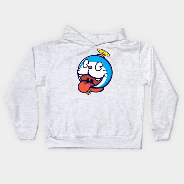 doraemon Kids Hoodie by a cat cooking